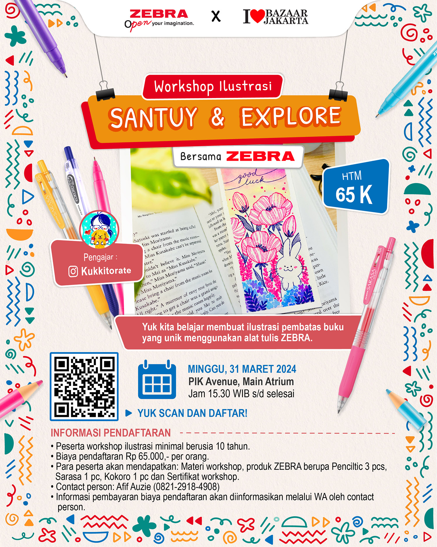 ZEBRA Workshop Ilustrasi Santuy and Explore - 31 Maret 2024
